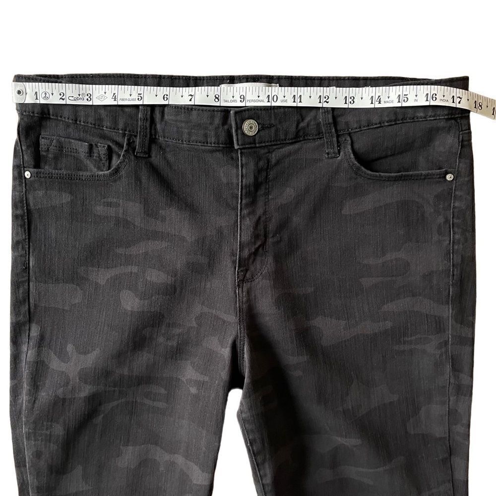 Social Standard By Sanctuary Black Camo Ankle Skinny Stretch Jeans Women’s Sz 14 - Picture 10 of 12